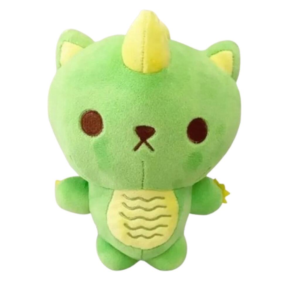 KAIJU KITTIES Boomu The Green Dragon Cat Plush 8" Collectible